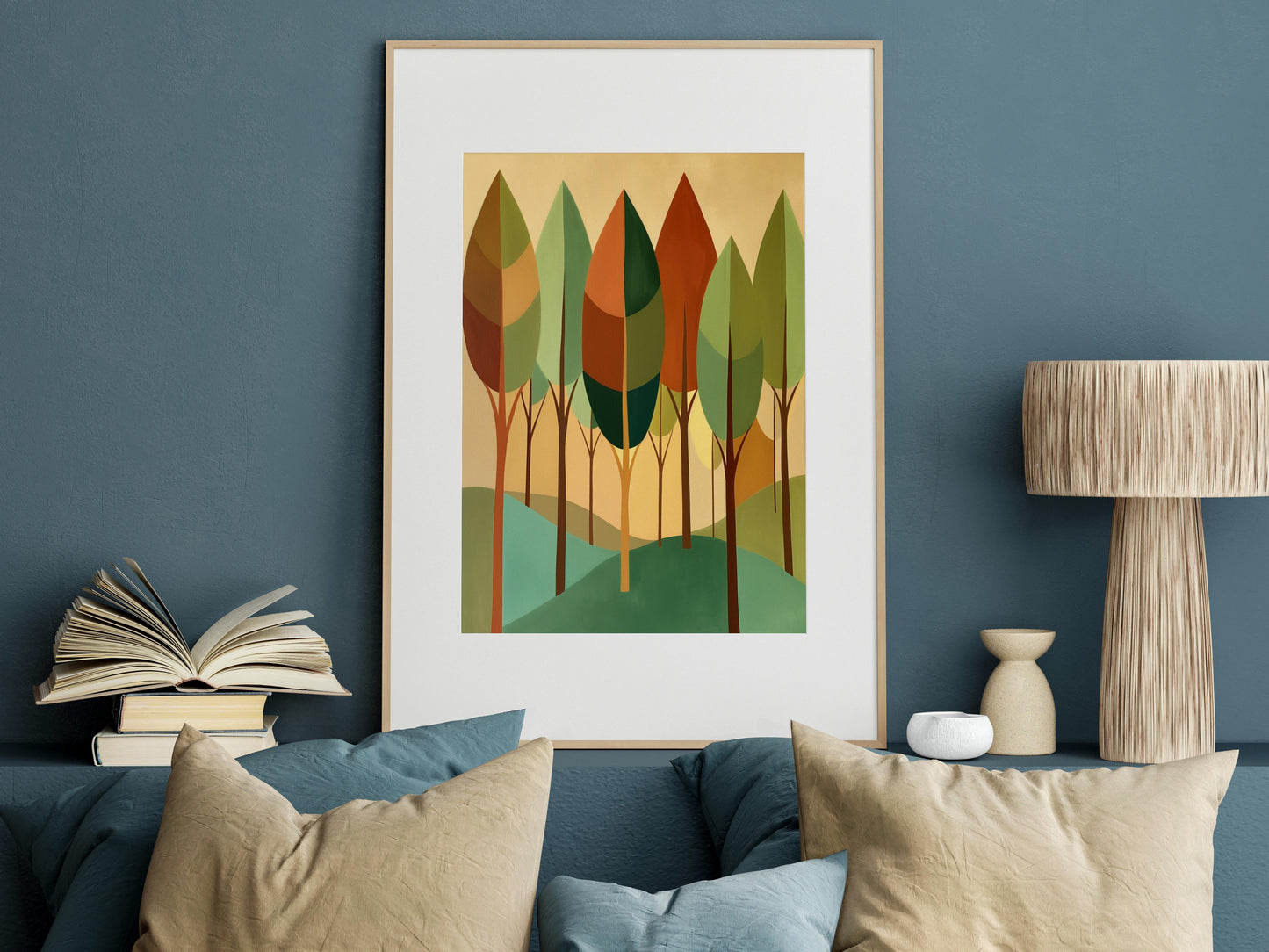 Forest Murmurs- Retreat, Modernism, Cubism, Nature, Serenity