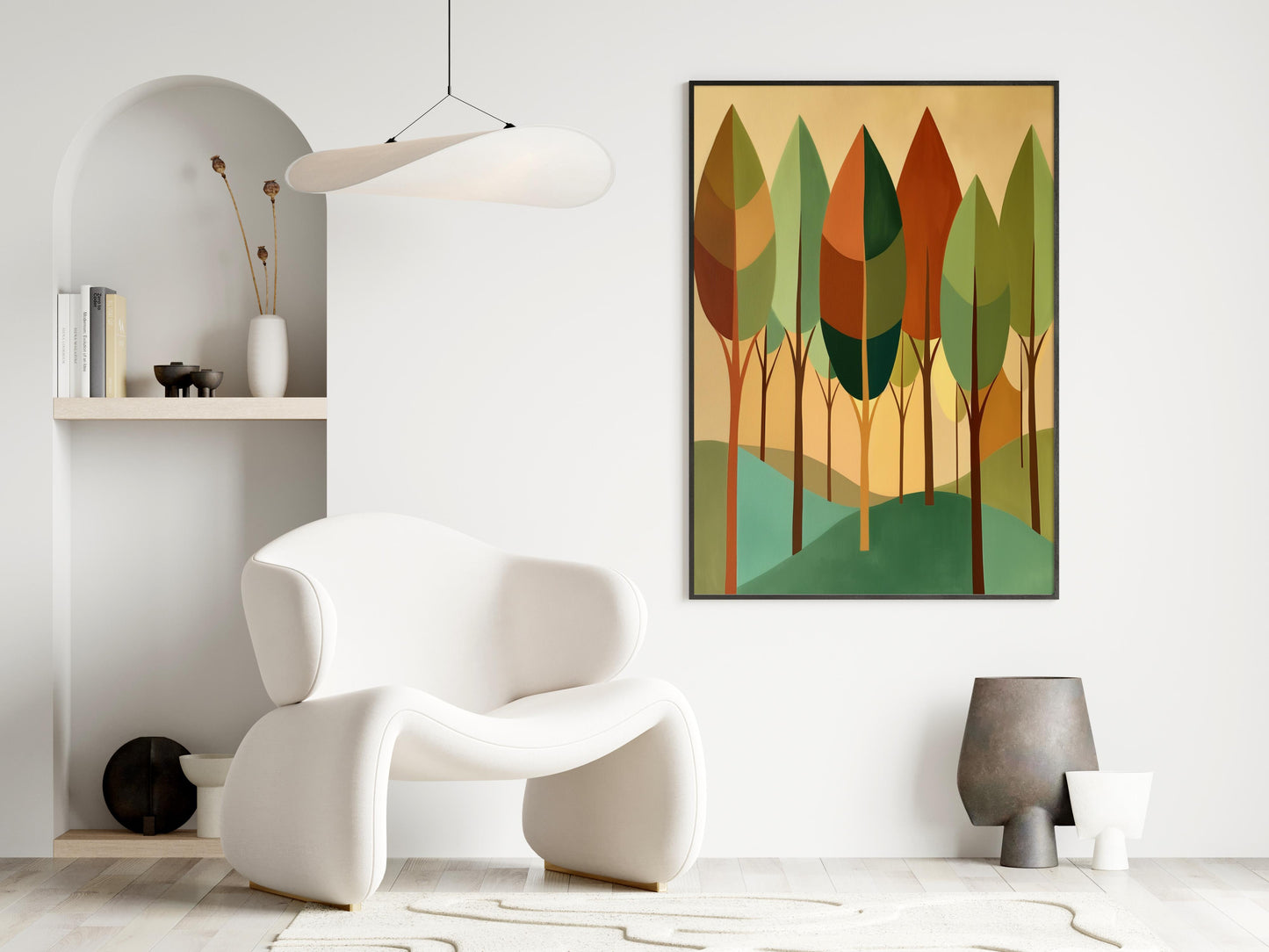 Forest Murmurs- Surrealism, Cubism, Nature, Modernism, Geometric Abstraction