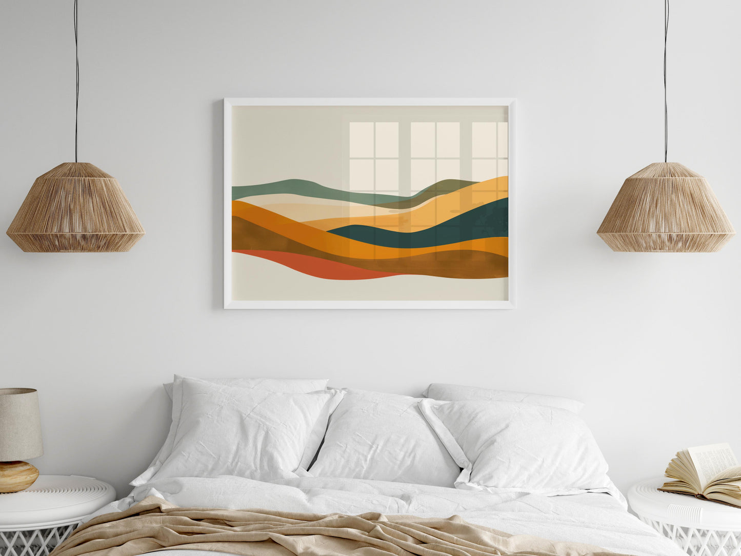 Harmonious Expanses- ochre tones, calm, contemporary art, expanses, escape