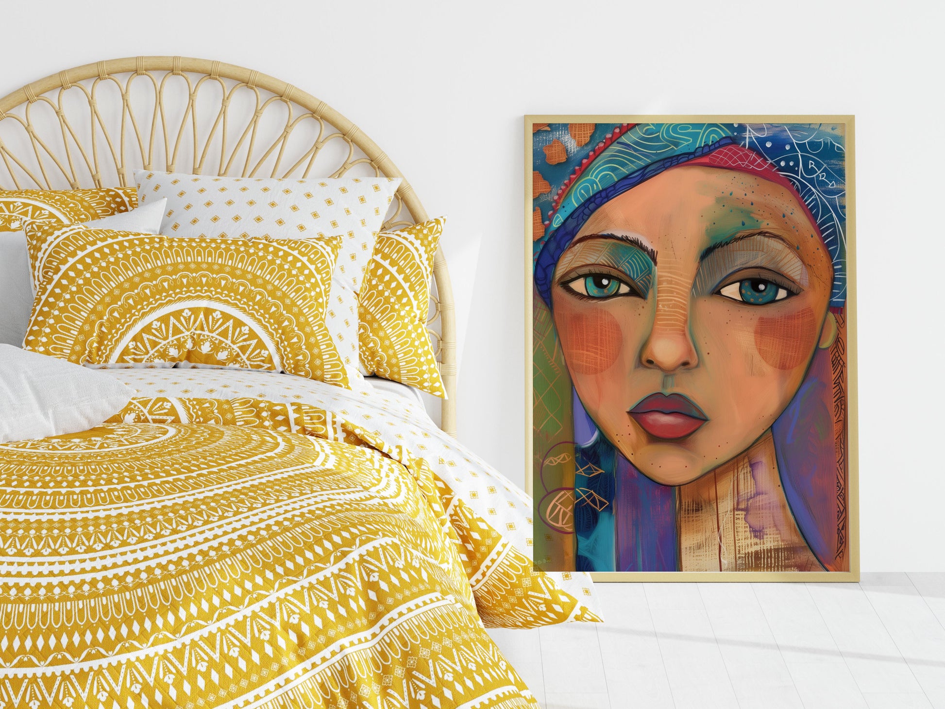 Soulful Encounter - The Portrait of Leila Abeni- Geometry, Modernism, Leila Abeni, Abstraction, Cultural Motifs