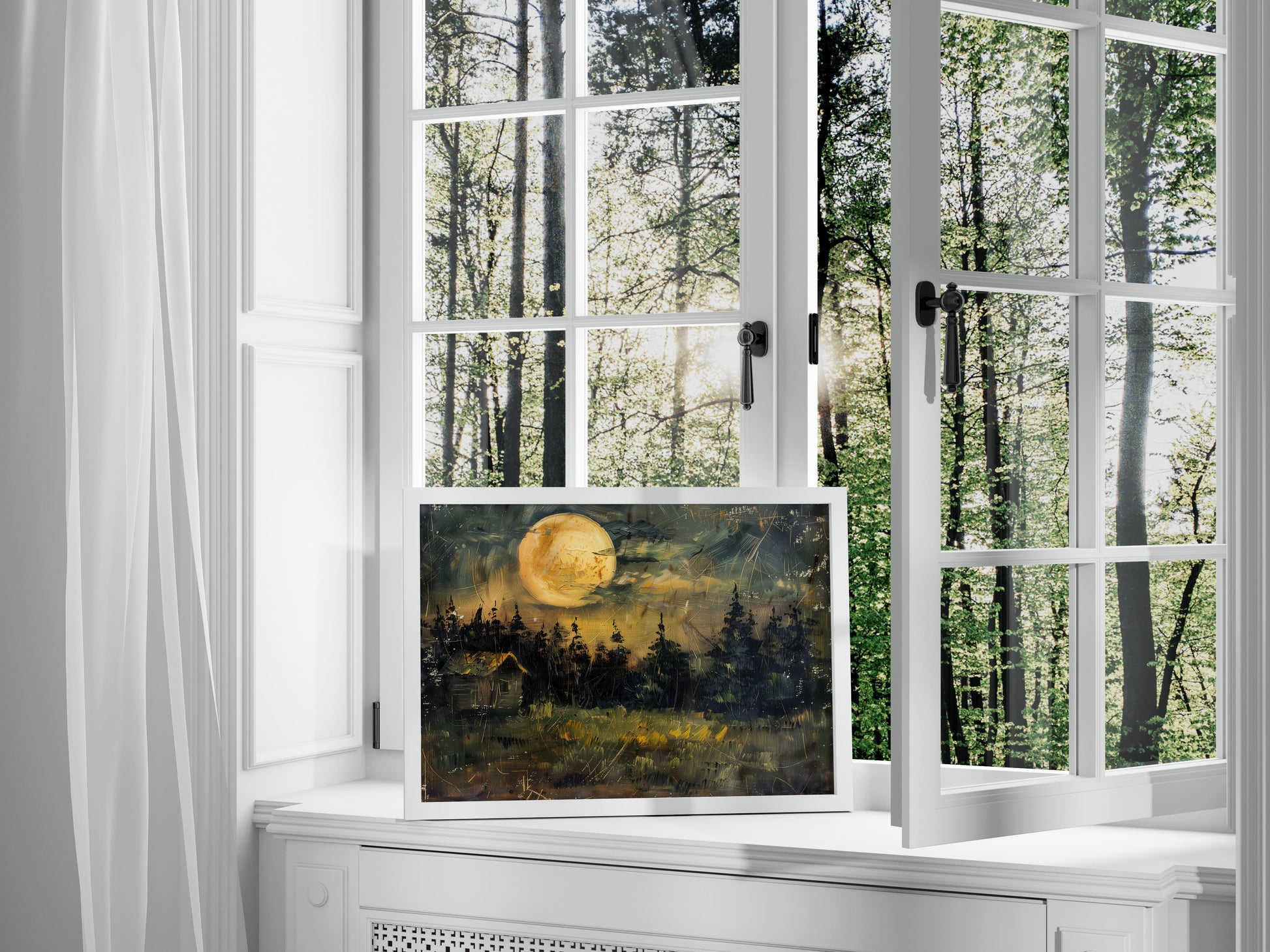 Harvest Moon over Sweden- Connection with Nature, Naturalism, Homeliness, Plein Air, Harvest Moon