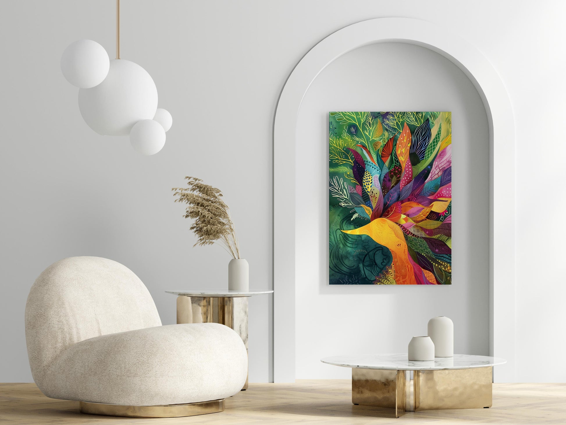 Botanical Symphony- Colorful, Abstract Art, Geometry, Eloise Belmonte, Art Print