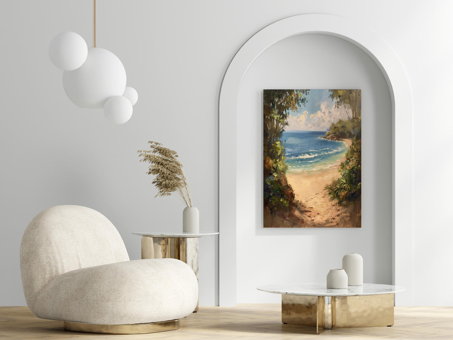 Hidden Coastal Idyll- sea breeze, tropical paradise, seclusion, beach cove, picturesque calm