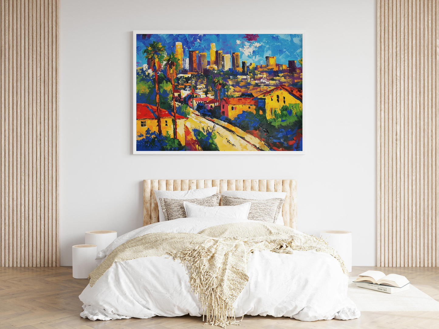 Lights of Los Angeles - A Tribute to the City of Angels by Isabella Conti- Colorful, Dynamic Expressionism, Urban Life, Art Collection, Contemporary Painting