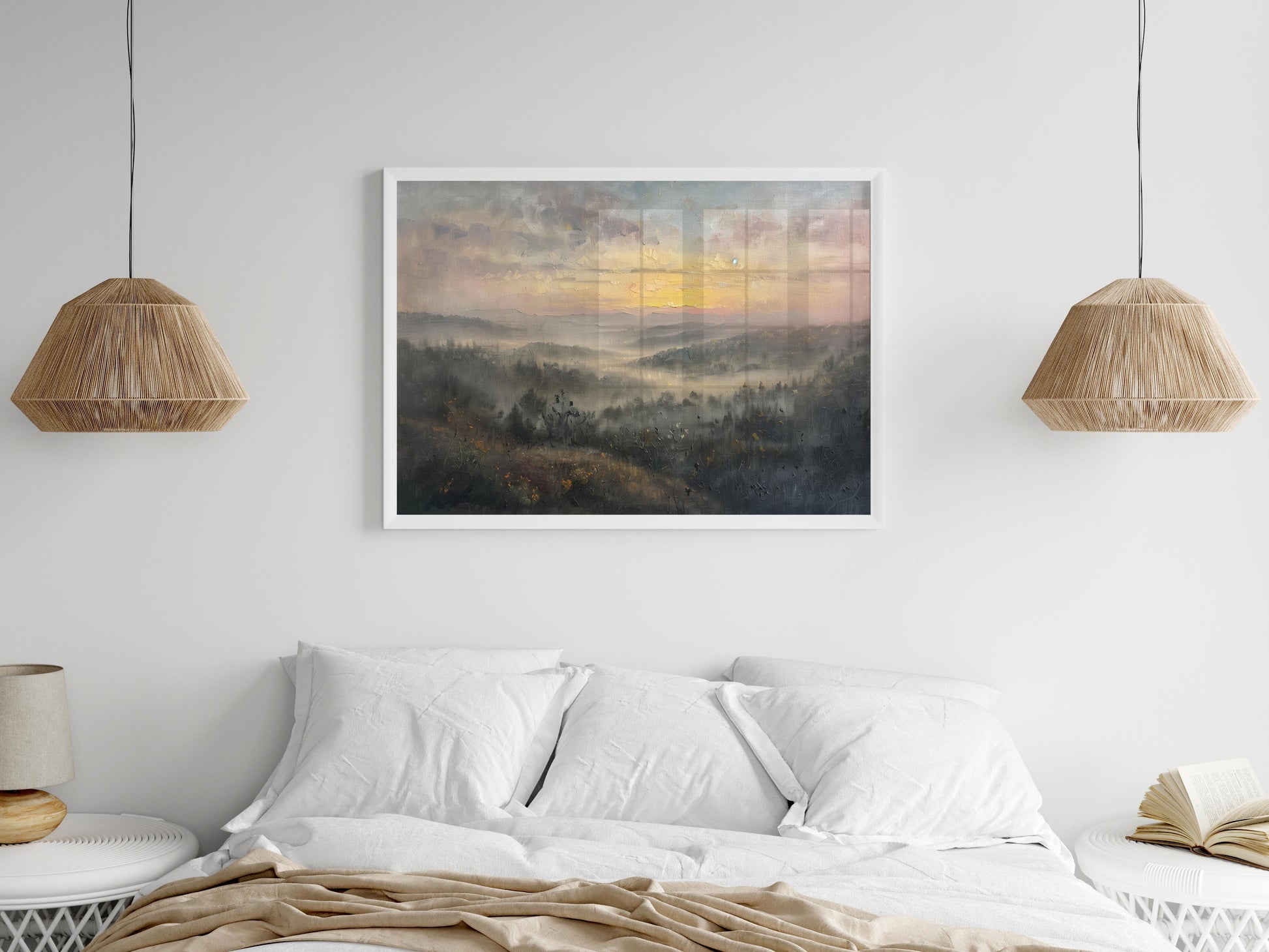 Dawn Over Misty Hills- Dawn, Swedish Academy, Scandinavia, Södermanland, Wall Decoration