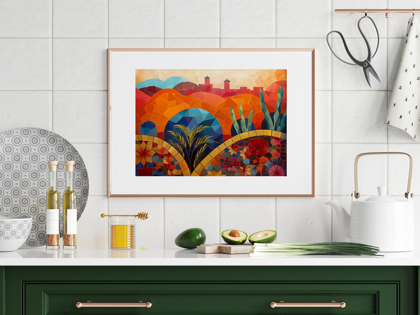 Moroccan Color Contrasts- Moroccan Landscape, Moroccan Sun, Modern Art, Abstract Art, Morocco