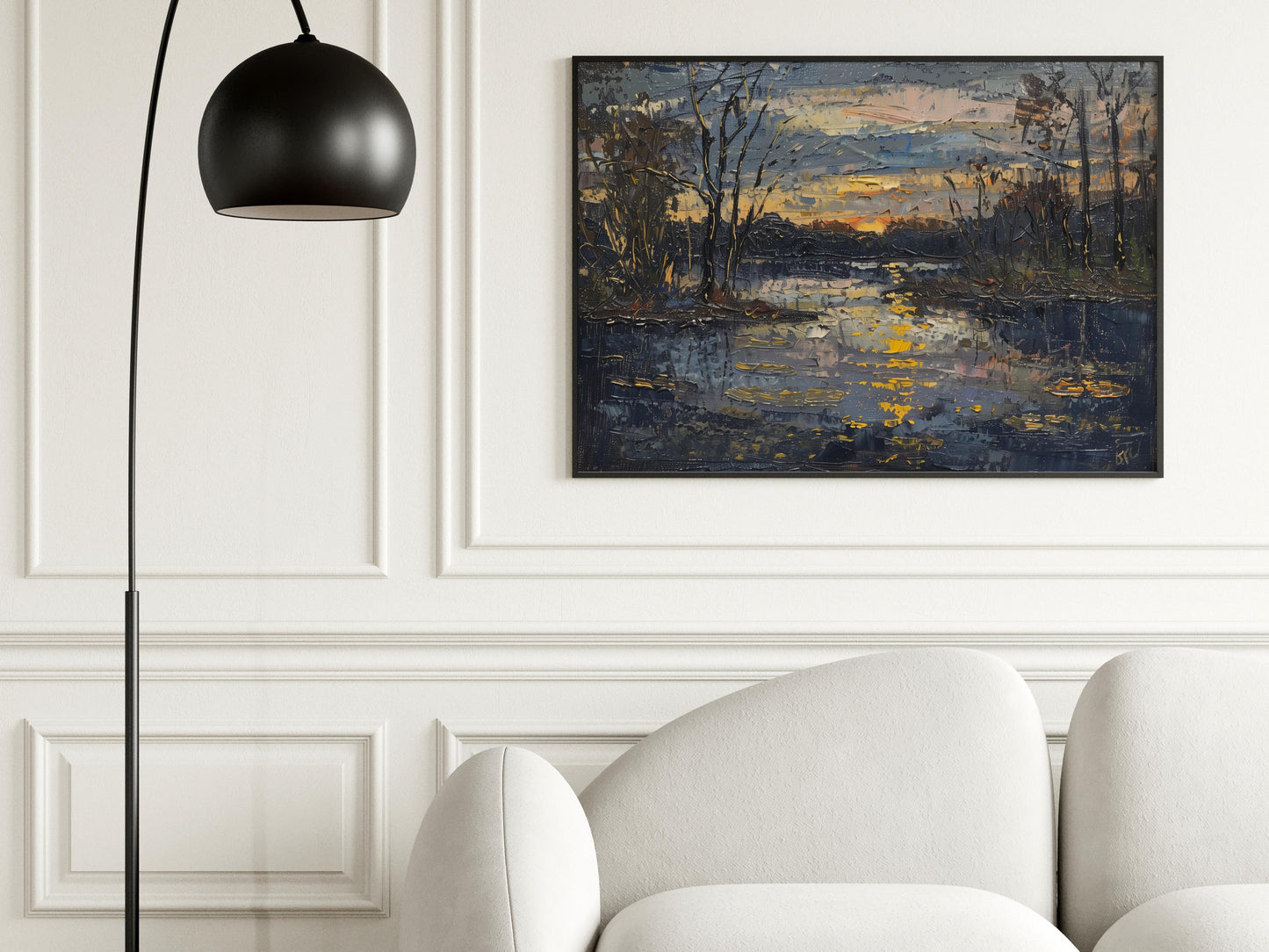 Twilight Lakescape by Lars Magnusson- Home decor, Landscape, Wall design, Lake, Scandinavia