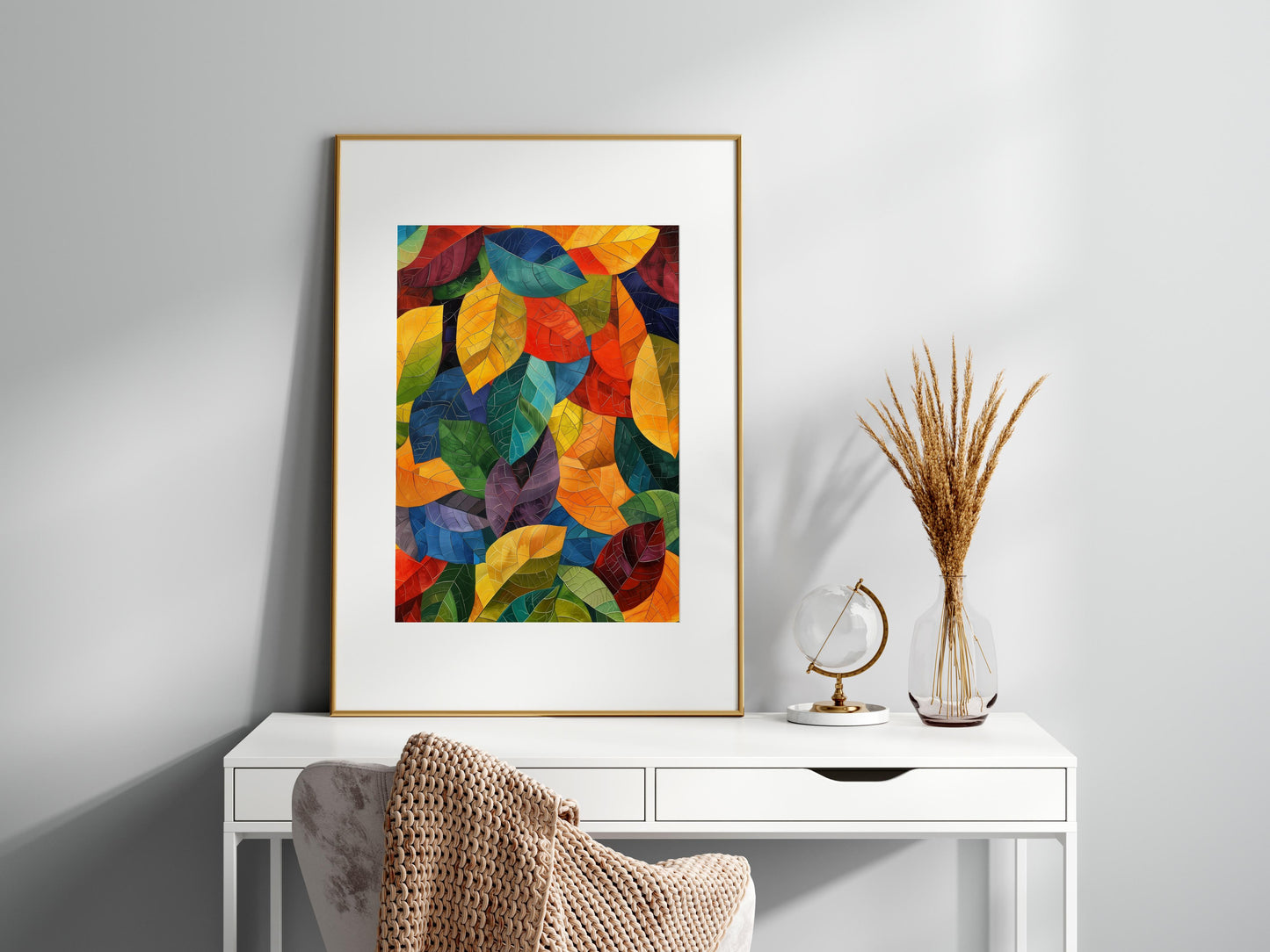 Mosaic of the Seasons- Timelessness, Foliage, Vibrancy, Nature Art, Color Spectrum