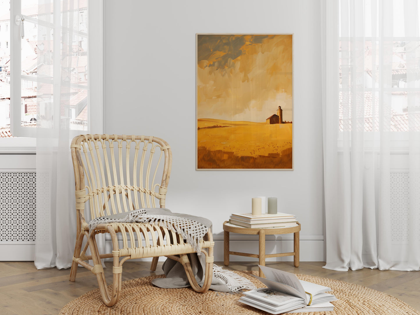 Golden Expanse- Art collectors, Tranquility, Painting, Expansiveness, Play of light