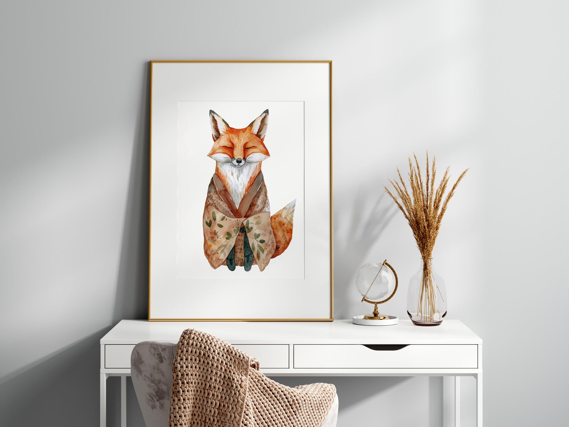 Der Träumer des Waldes- fox, magic, foliage, garment, nature