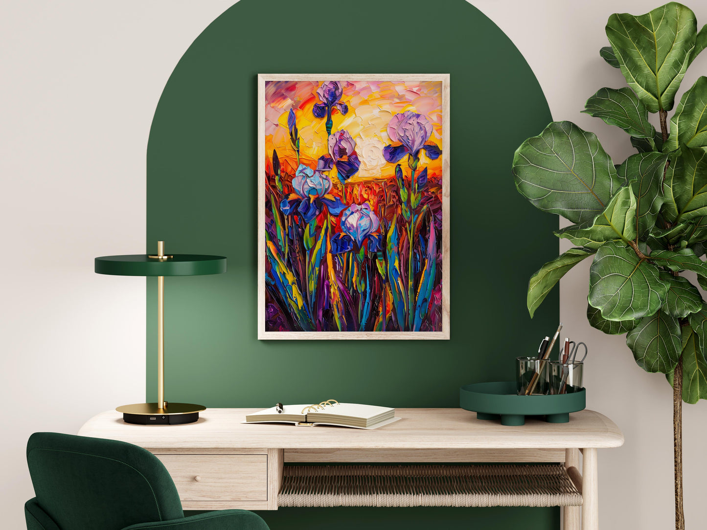 Vibrant Twilight- Landscape Painting, Vibrant Colors, Collectible, Nature Art, American Artist