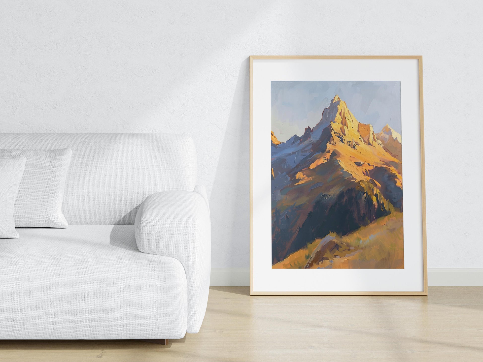 Alpine Glow- Italian Art, Wall Decoration, Landscape, Nostalgia, Warm