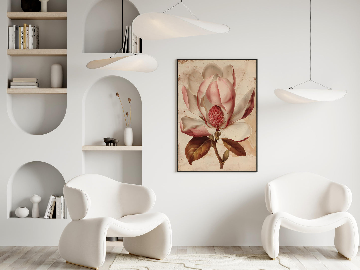 Würdevolle Schönheit: Die Magnolienblüte- botanische Kunst, Dignität, Natur, historische Kunstform, Fiona Aisling