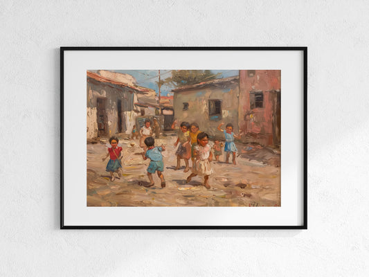 Mexican Joie de Vivre- Social Commentary, Simplicity, Modernist Painting, Children's Games, Village Life