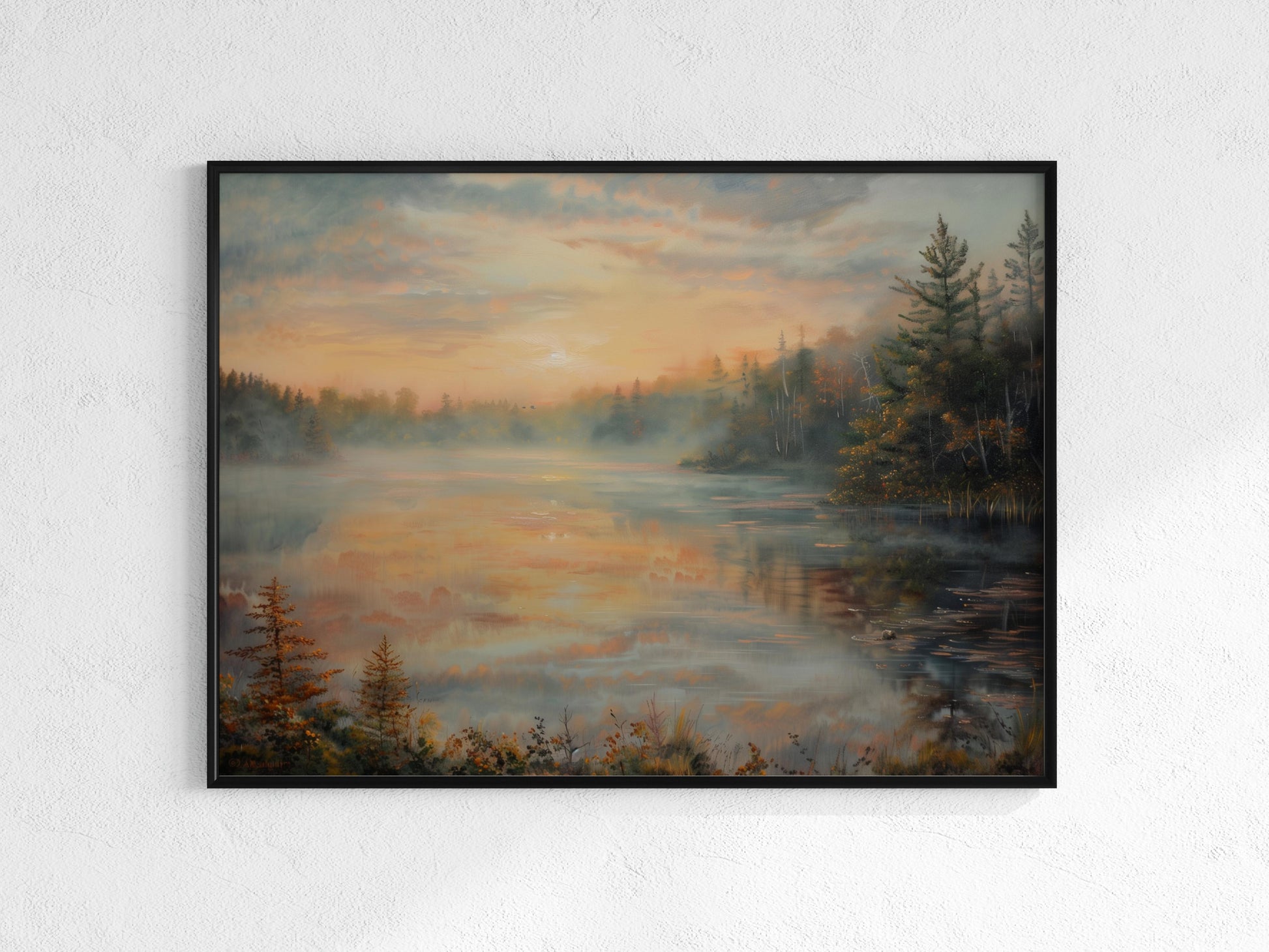 Dawn in Algonquin Park- Painting, Park, Pines, Ontario, Canada