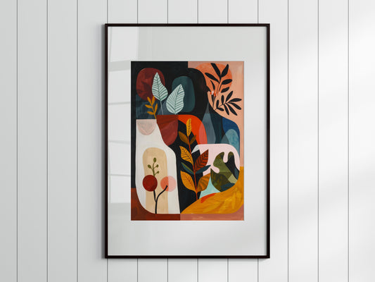 Botanical Resonance- geometric abstraction, Art Deco, contemporary art, Eloise Belmonte, modernism