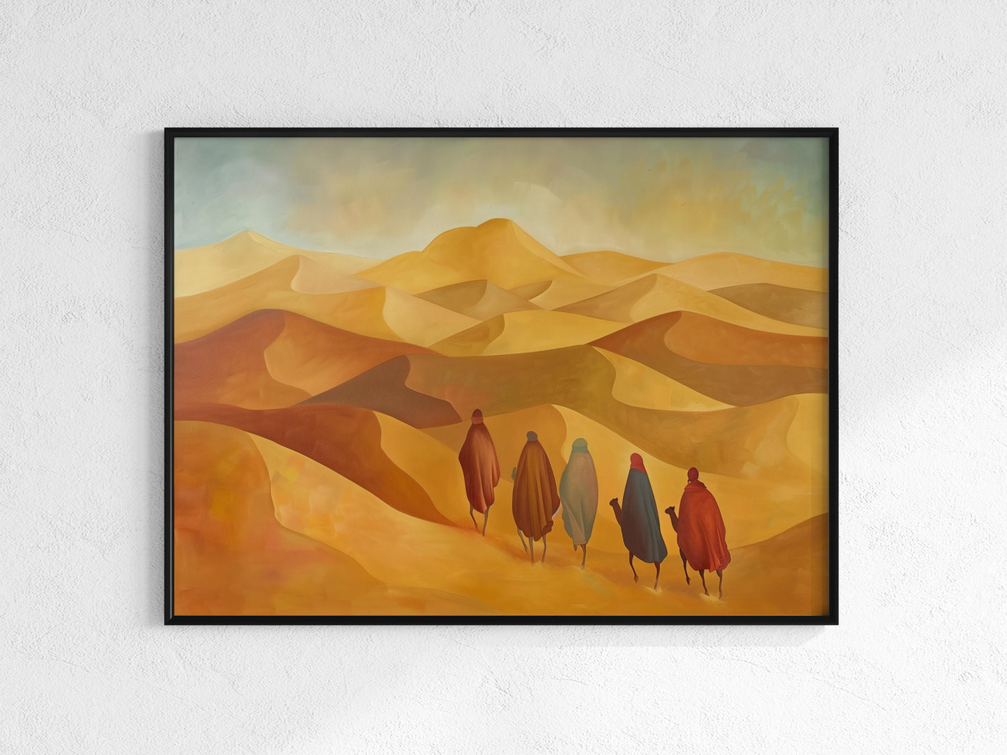 Wandering Souls in the Infinity of the Desert- Africa, earth tones, Morocco, abstraction, modern