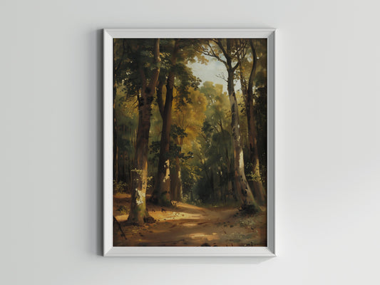 Whisper of the Forest- buy painting, Mariana Silvers, art collectors, forest path, American Realism