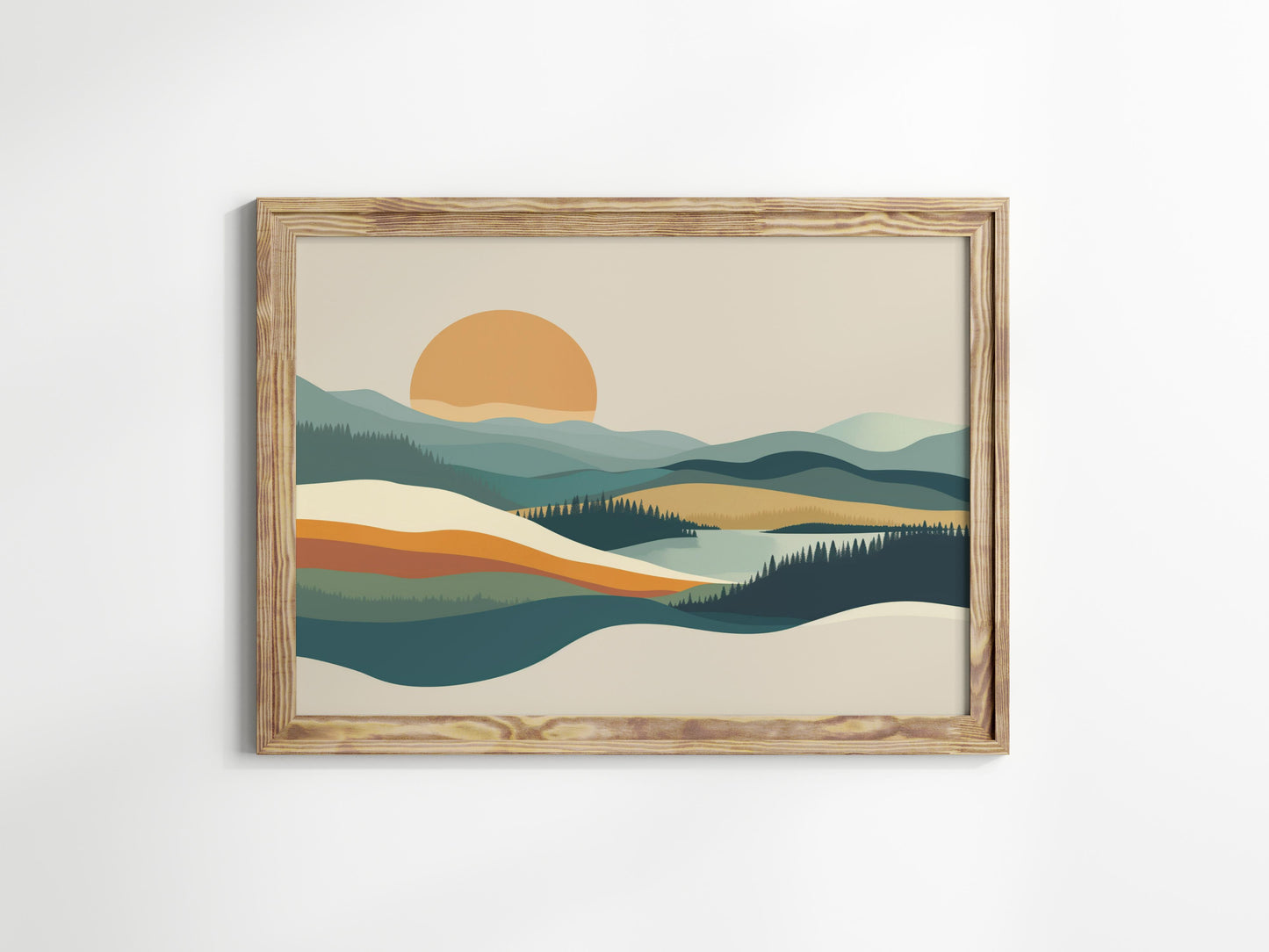 Dawn at the Pacific Northwest- Abstraction, Comfort, Mountain landscape, Gift idea, Harmony