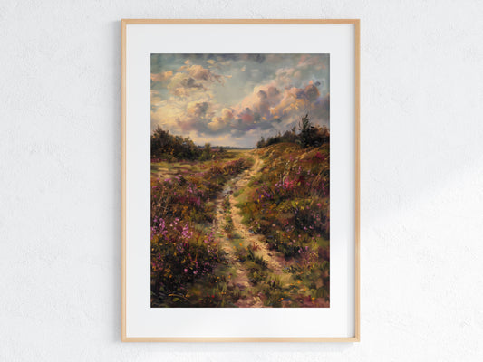 Summer Stroll Through the Heathland- harmony, play of light, Scandinavia, tranquility, flowers