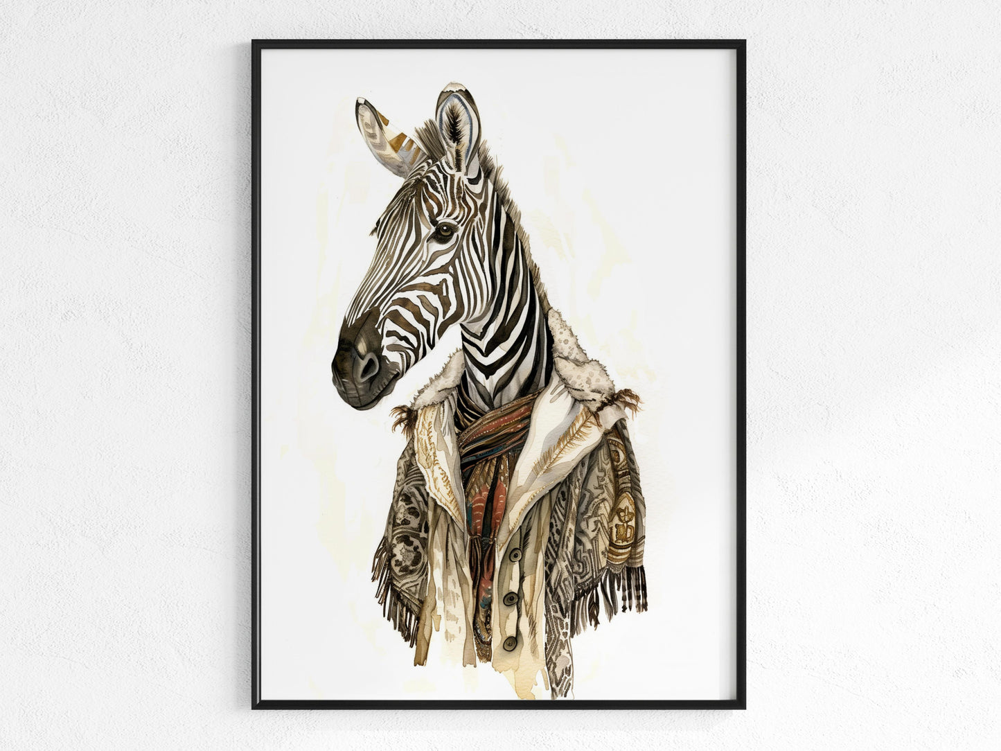 Fabelwesen der Savanne- Zebra, Art Collectors, Folklore, Traditional Patterns, Cozy Atmosphere