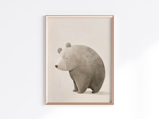 Remarkable Bear Bliss- Animal portrait, Environmental protection, Illustration, Collectible, Childhood